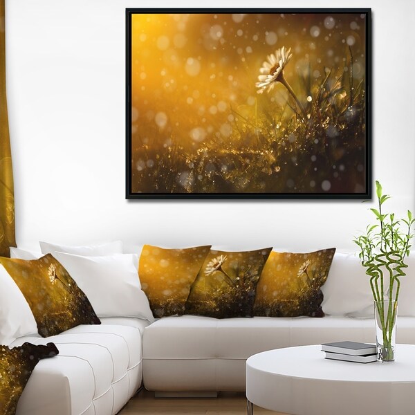 Designart 'Forest After Rain during Sunset' Large Floral Framed Canvas Art Print