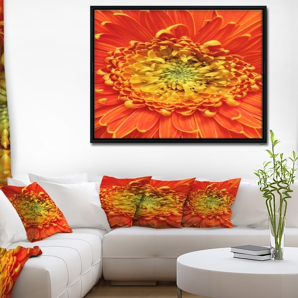 Designart 'Beautiful Gerbera Flower In Brig' Floral Framed Canvas Art Print