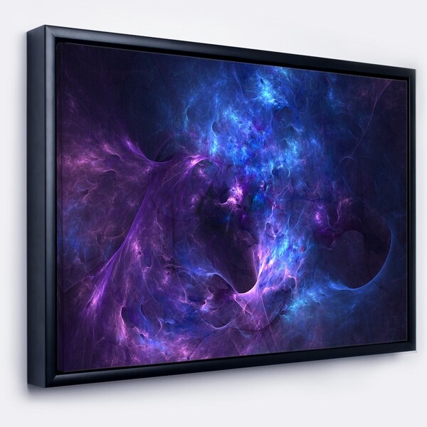Designart 'New Galaxy with Nebel' Landscape Framed Canvas Art Print