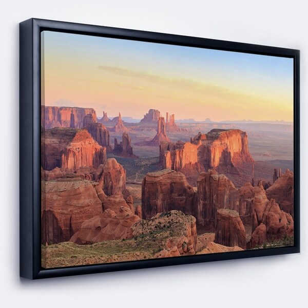 Designart 'Hunts Mesa Panorama' Landscape Framed Canvas Art Print