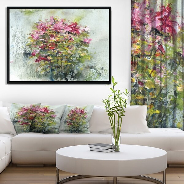 Designart 'Bouquets Of Roses Painting Art' Floral Art Framed Canvas Print
