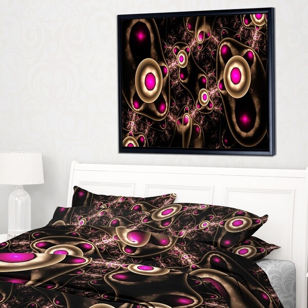 Designart 'Purple 3D Surreal Abstract Design' Abstract Framed Canvas Art Print