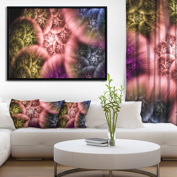 Designart 'Biblical Sky with Multi Color Clouds' Abstract Wall Art Framed Canvas