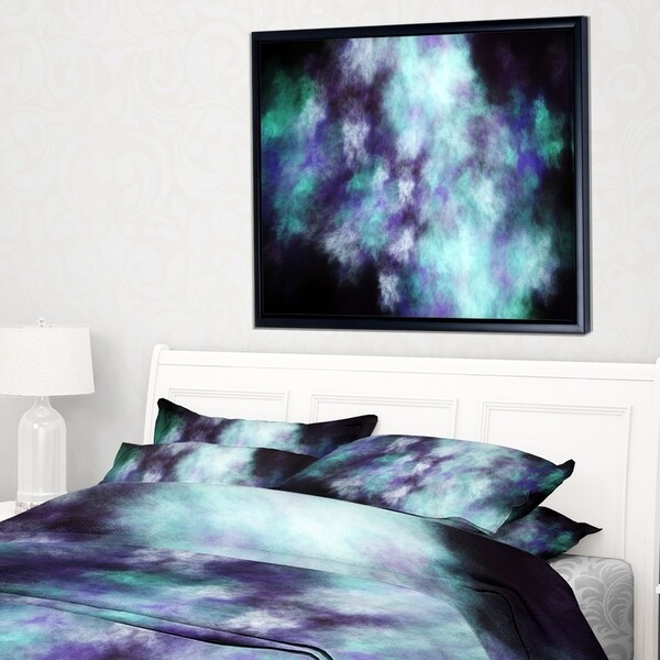Designart 'Perfect Flowery Starry Sky' Abstract Framed Canvas Art Print