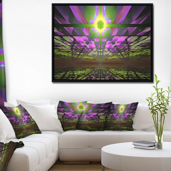Designart 'Fractal Cosmic Apocalypse' Abstract Art on Framed Canvas