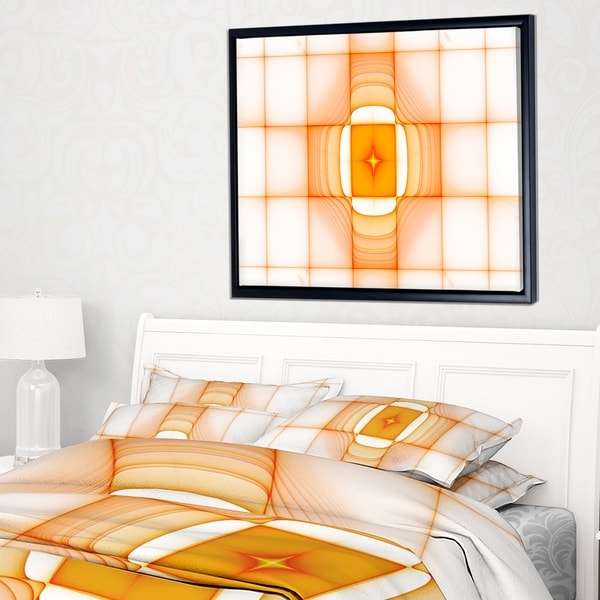 Designart 'Yellow Thermal Infrared Visor' Abstract Framed Canvas Art Print
