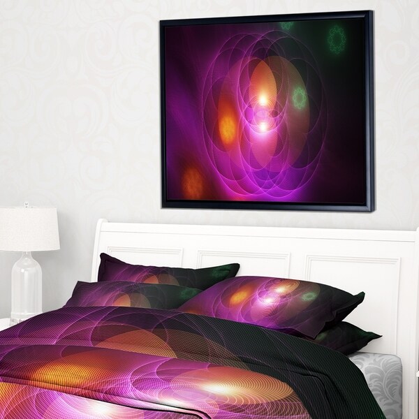 Designart 'Merge Colored Spheres.' Contemporary Framed Canvas Art Print