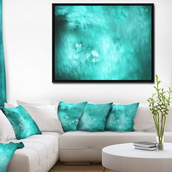 Designart 'Blur Blue Sky with Stars' Abstract Framed Canvas Art Print