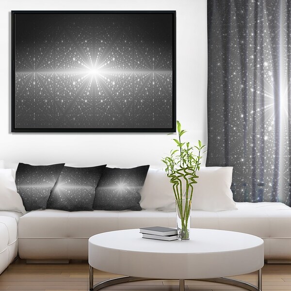 Designart 'Stardust and Bright Shining Stars' Abstract Wall Art Framed Canvas