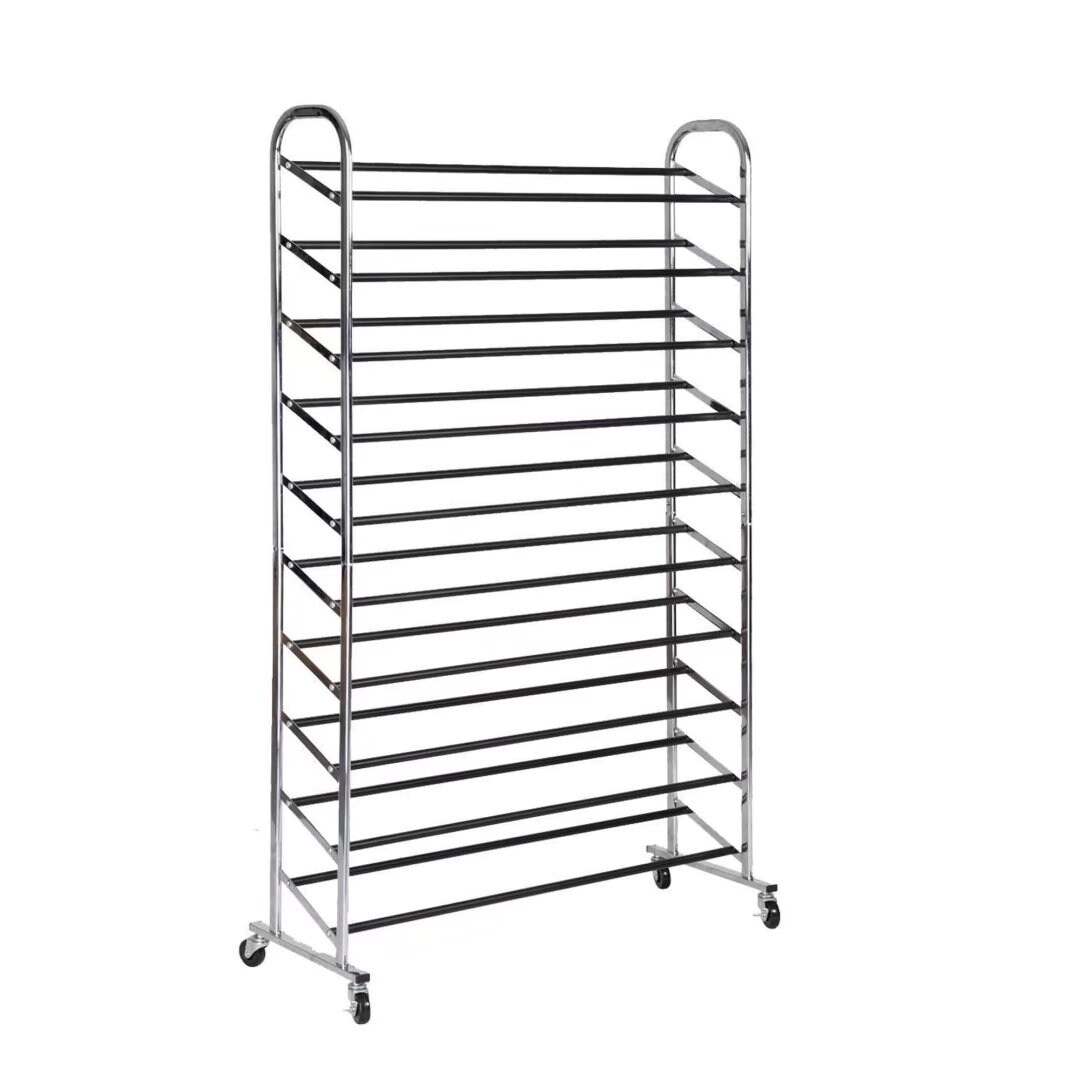 Shop Shoe Rack 10 Layer Wall Bench Shelf Closet Organizer Storage Rack Overstock 18962642