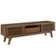 preview thumbnail 16 of 38, Render Low Profile 59 Inch TV Stand in Walnut / White