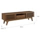 preview thumbnail 20 of 38, Render Low Profile 59 Inch TV Stand in Walnut / White