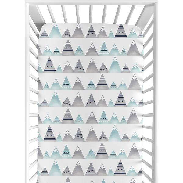 aqua crib sheet