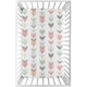 preview thumbnail 1 of 1, Sweet Jojo Designs Coral, Grey and Mint Mod Arrow Collection Fitted Mini Portable Crib Sheet