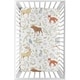 preview thumbnail 1 of 1, Sweet Jojo Designs Animal Print Woodland Toile Collection Fitted Mini Portable Crib Sheet