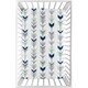 preview thumbnail 1 of 1, Sweet Jojo Designs Navy Blue, Grey and Mint Mod Arrow Collection Fitted Mini Portable Crib Sheet