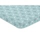 preview thumbnail 2 of 1, Sweet Jojo Designs Turquoise Blue and Grey Arrow Earth and Sky Collection Fitted Mini Portable Crib Sheet