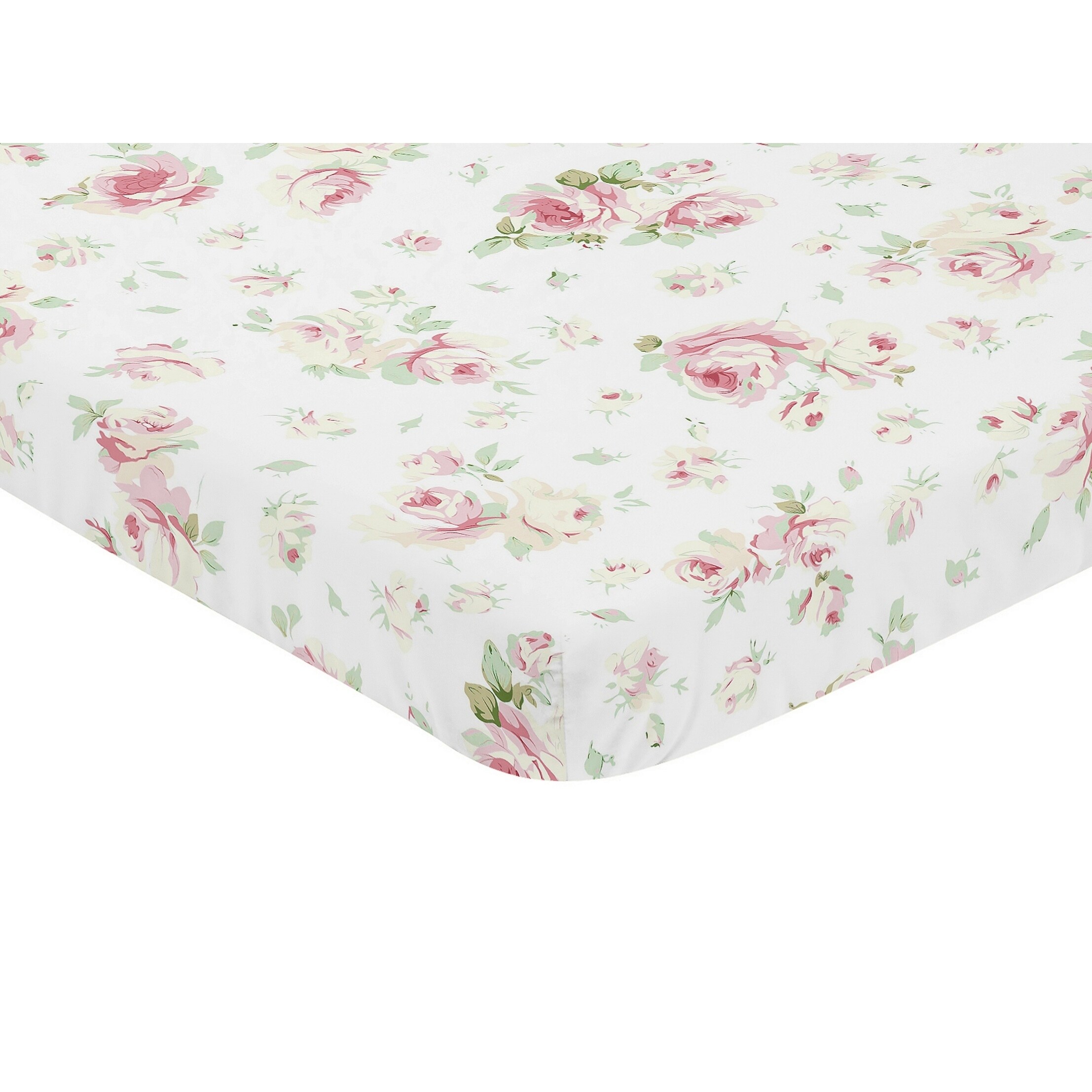 Shop Sweet Jojo Designs Pink Sage And White Floral Riley Roses