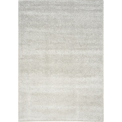 Boulevard Light Grey Glitz Low Pile Shag Rug (7'10" x 10'10") - 7'10" x 10'10"