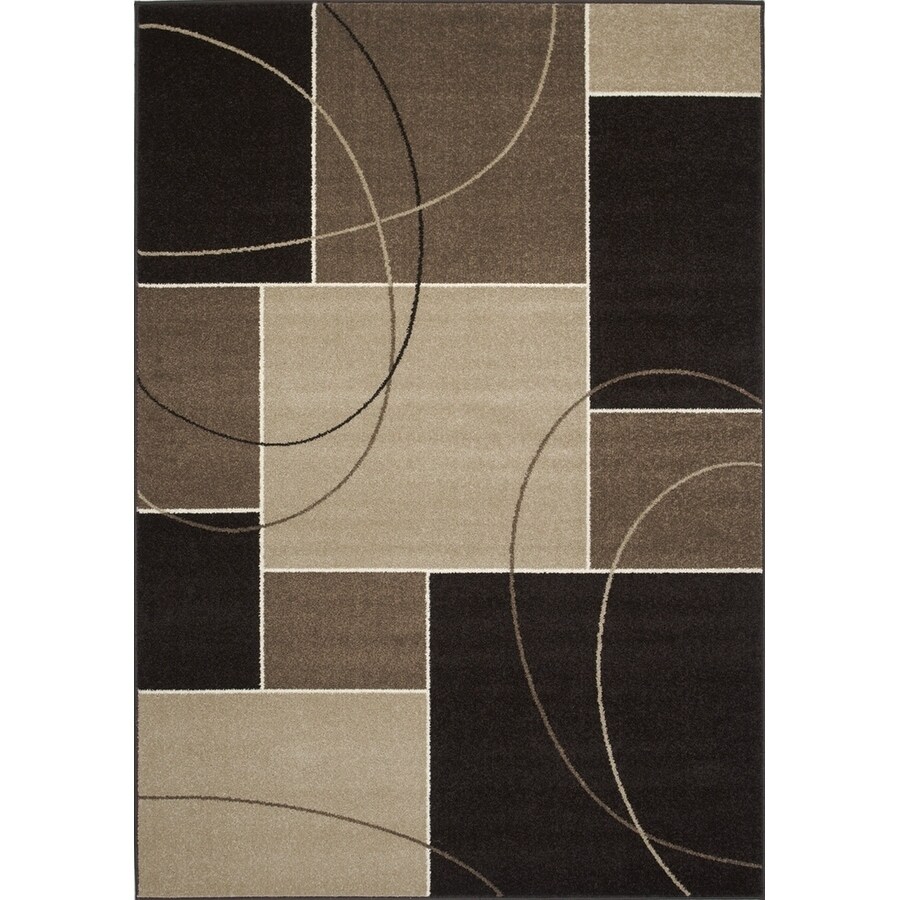 Casa Familiar Charcoal Beige Rug - Black - 3'11" x 5'7"
