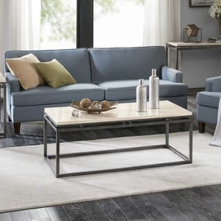 Marble Coffee Console Sofa End Tables Online At Madison Park Koko Cream Metal And Marble Rectangular Coffee Table