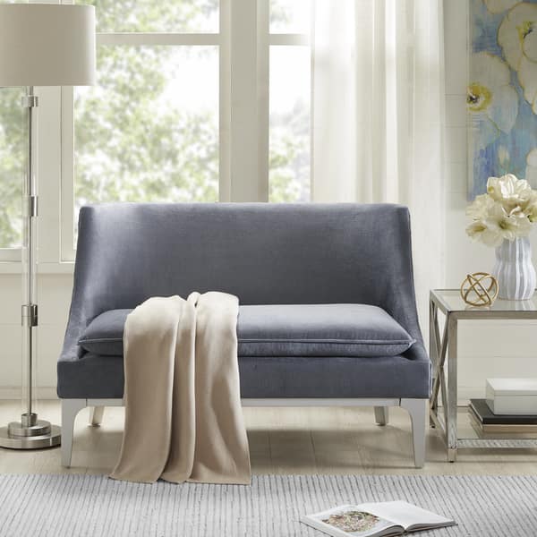 slide 2 of 7, Madison Park Avery Grey Fabric Settee