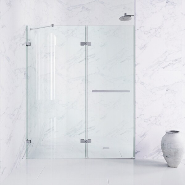 Vigo Nyos Adjule Frameless Hinged Shower Door Free Vigo Nyos Adjule Frameless Hinged Shower Door