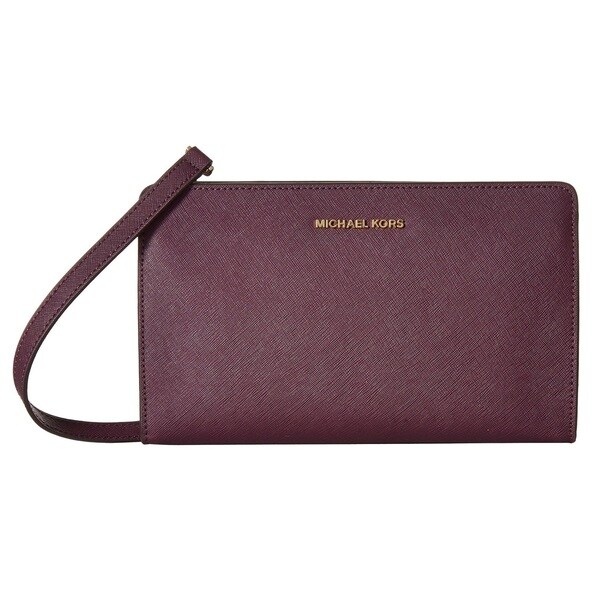 Michael Kors Jet Set Travel Large Damson Crossbody Clutch Michael Kors Jet Set Travel Large Damson Crossbody Clutch Handbag