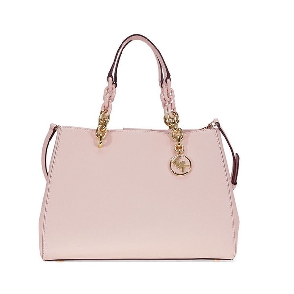 Michael Kors Cynthia Medium Leather Soft Pink Satchel Handbag Michael Kors Cynthia Medium Leather Soft Pink Satchel Handbag