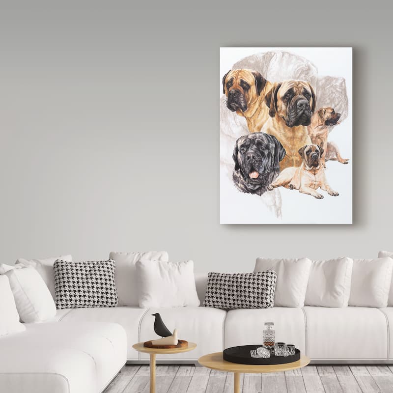 Barbara Keith 'Bull Mastiff With Ghost' Canvas Art