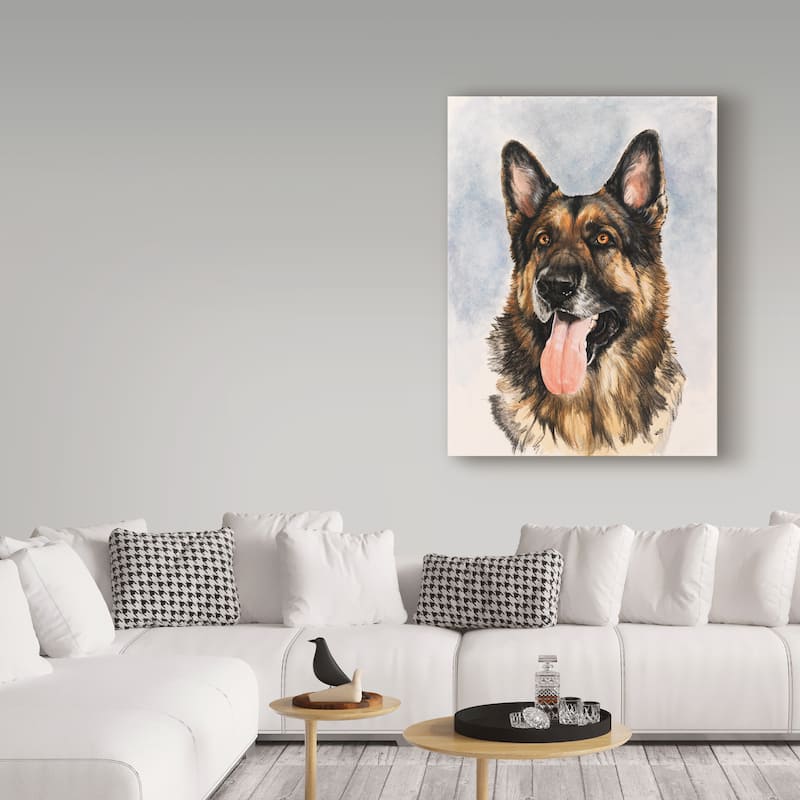 Barbara Keith 'German Shepherd' Canvas Art - Bed Bath & Beyond - 18968197