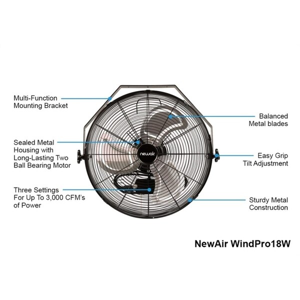 Home & Garden Portable Fans NewAir Wall Mount Free Shipping 18