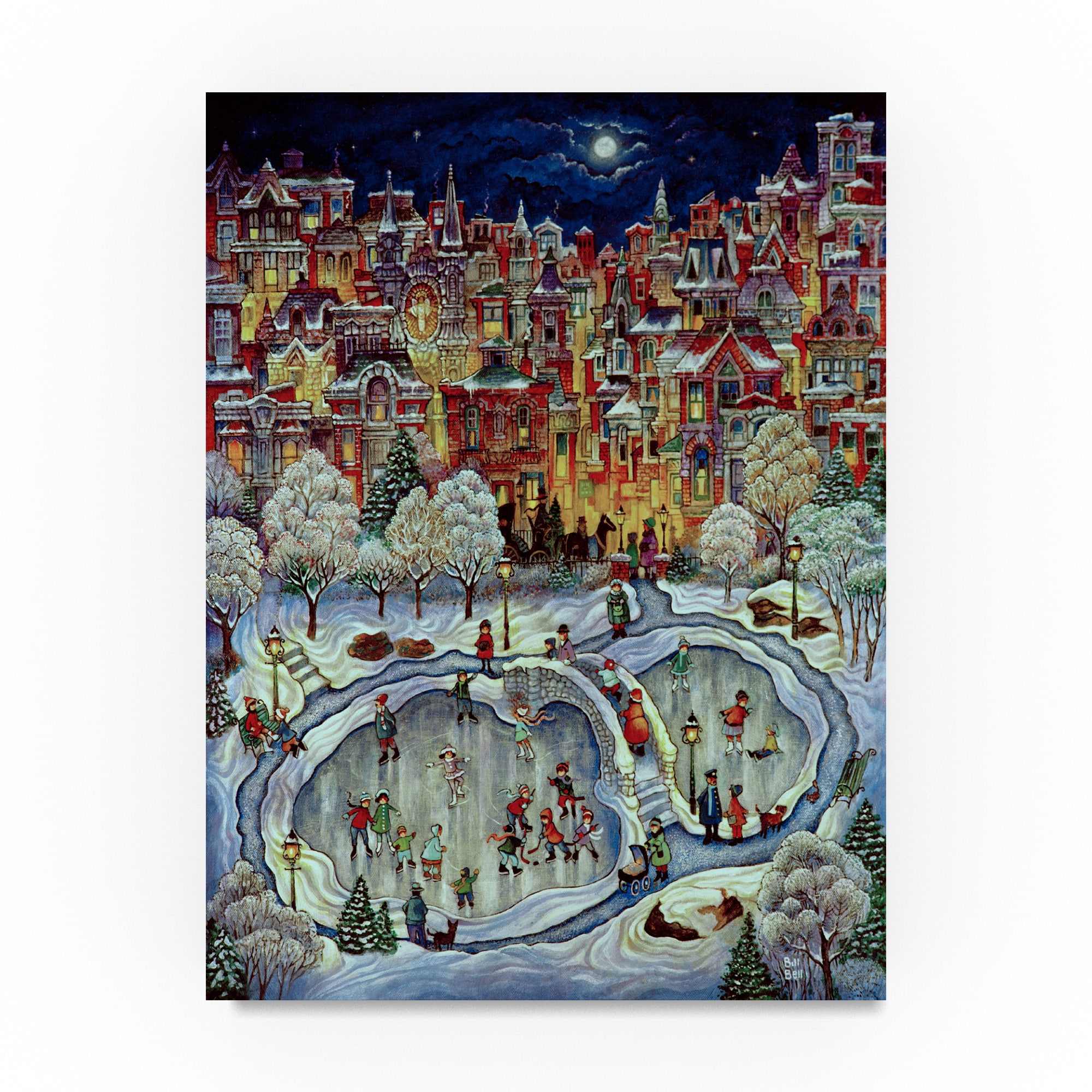 Bill Bell 'Night Snow' Canvas Art