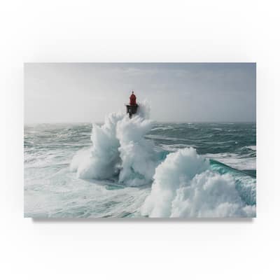 Mathieu Rivrin '20m Waves Against the Lighthouse' Canvas Art