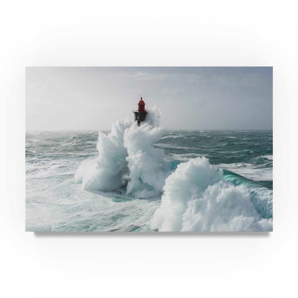 Mathieu Rivrin '20m Waves Against the Lighthouse' Canvas Art