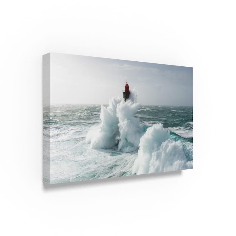 Mathieu Rivrin '20m Waves Against the Lighthouse' Canvas Art