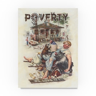 D. Rusty Rust 'Poverty' Canvas Art - On Sale - Bed Bath & Beyond - 18968802