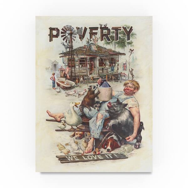 D. Rusty Rust 'Poverty' Canvas Art - Bed Bath & Beyond - 18968802