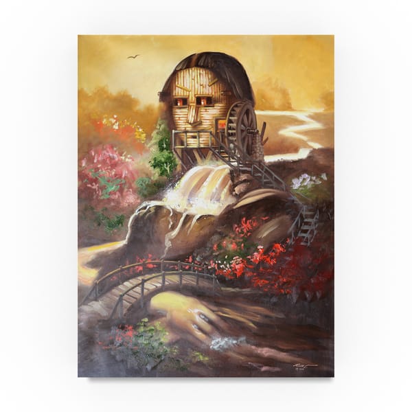 D. Rusty Rust 'Monas Mill Illusion' Canvas Art - Bed Bath & Beyond ...