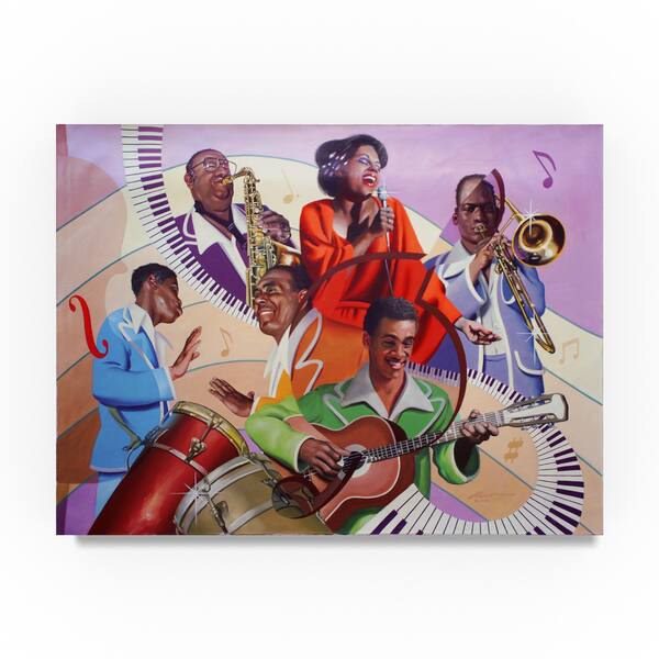 D. Rusty Rust 'Musicians' Canvas Art - Bed Bath & Beyond - 18968883