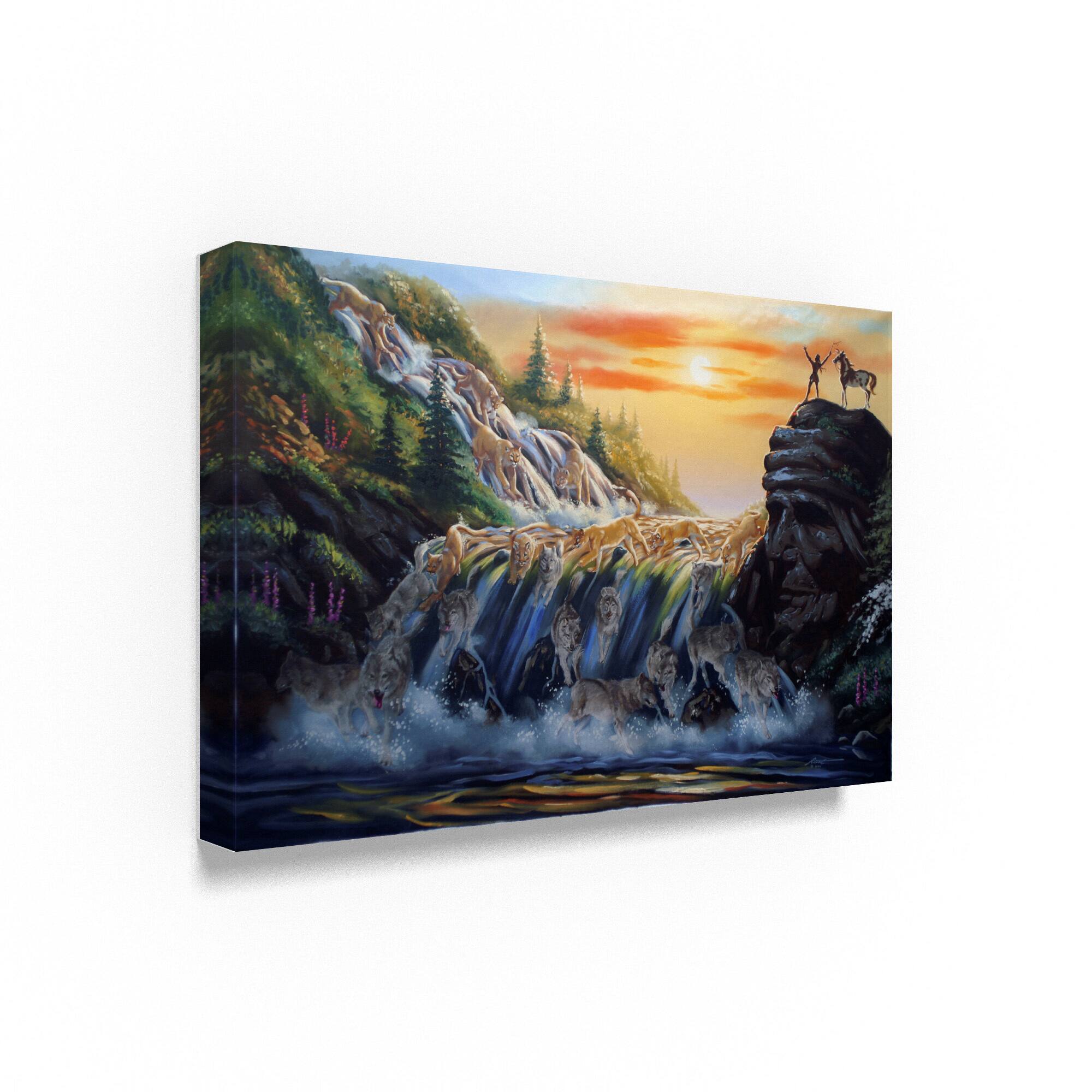D. Rusty Rust 'The Waterfall' Canvas Art - On Sale - Bed Bath & Beyond ...
