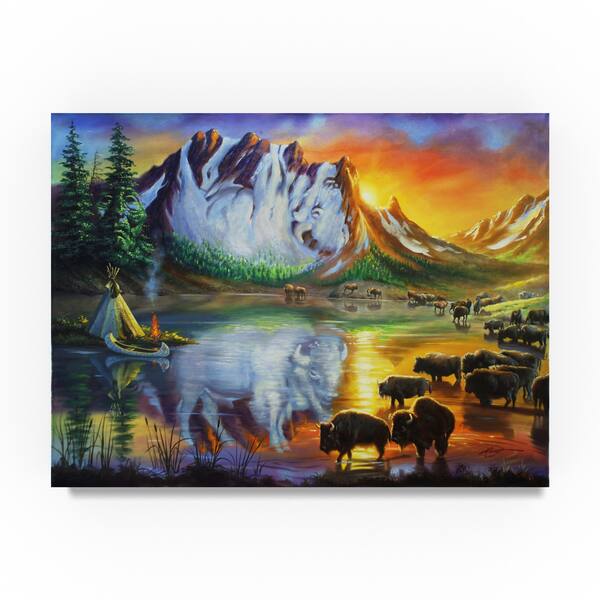 D. Rusty Rust 'Great White' Canvas Art - Bed Bath & Beyond - 18968909