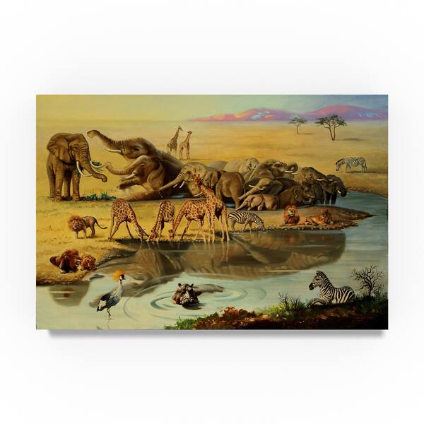 D. Rusty Rust 'Kenya' Canvas Art - Bed Bath & Beyond - 18969062