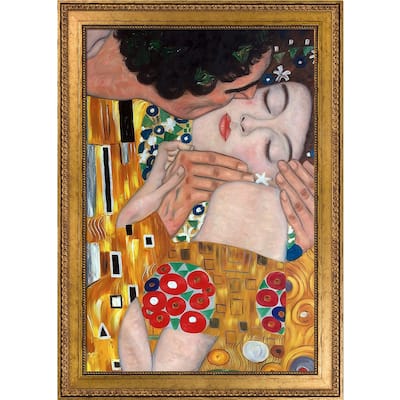 La Pastiche Gustav Klimt 'The Kiss' (close-up) Hand Painted Oil Reproduction