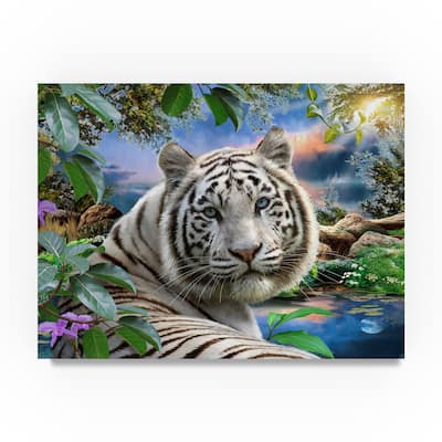 Howard Robinson 'The White Tiger' Canvas Art