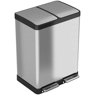 Halo 16 Gal SoftStep Dual Filter Stainless Steel Kitchen Can