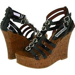 Steve Madden Qween Black Patent Sandals