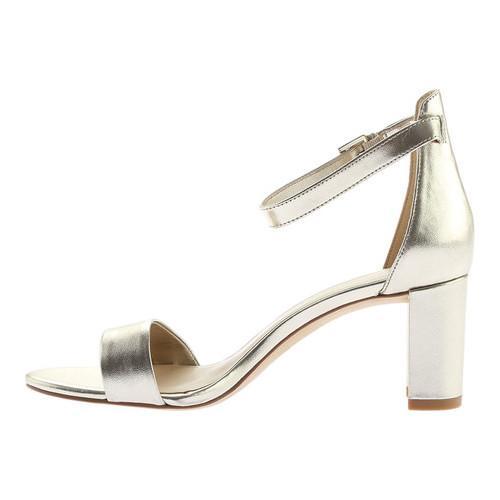 nine west pruce ankle strap sandal gold