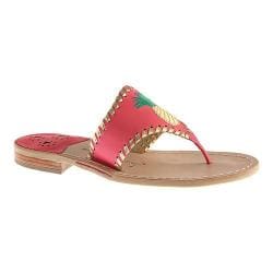 jack rogers pineapple embroidered thong sandal