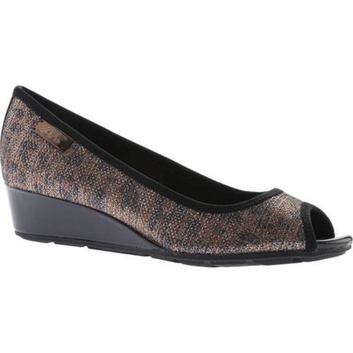 Women's Anne Klein Camrynne Wedge Bronze Black Combo Fabric - Free ... Women's Anne Klein Camrynne Wedge Bronze Black Combo Fabric